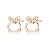 ピアス レディース川馬 ピンクゴールド色 人気ピアス ステンレス・スチール 1ペアセット 手と目のマーク特別デザイン ギフト包装 2個セット