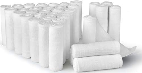 D&H Medical Pack of 36 Gauze Bandage Roll 2 Inches x 4 Yards - Medical Gauze Wrap for Wounds Care - Easy to Use Cotton Sterile Gauze Rolls for Hand Wrap Dressing Ankles & Knees