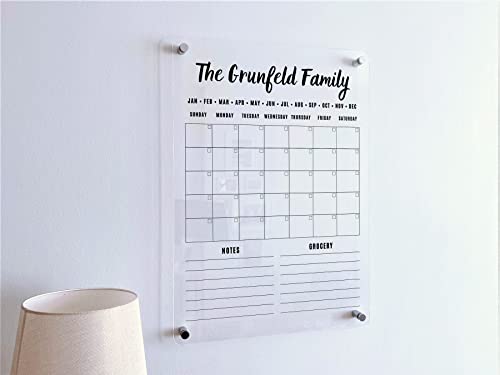 Acrylic Family Planner Wall Calendar - Personalized Dry Erase Board, Dry Erase Calendar, Monthly And Weekly Calendar, Transparent Calendar #TOP1