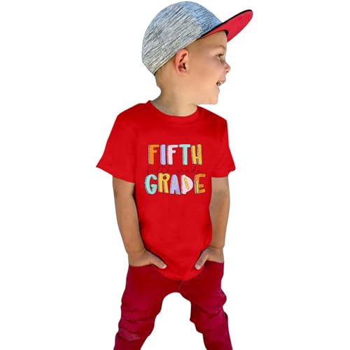 Teen Boys 1st Day of Kindergarten Shirt Back to School Outfits for Girls Kids Cotton Cute Graphic School Days Summer Clothes3