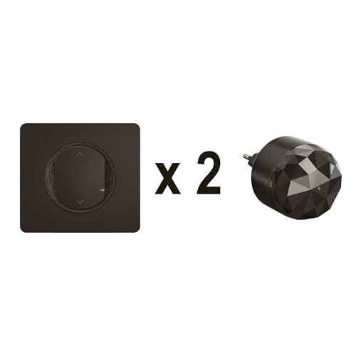 LEGRAND – Pack de arranque para persianas enrollables conectadas Céliane with Netatmo – 2 interruptores conectados + 1 pasarela de conexión, color negro mate