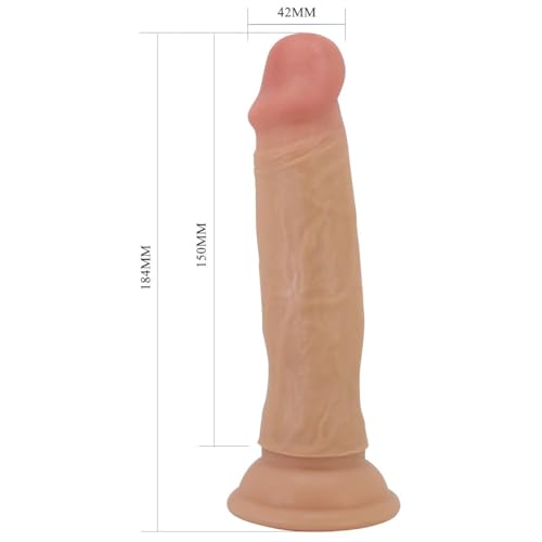Pretty Love Quentin Sliding Skin Realistic Dildo Nude 18,4Cm - 6