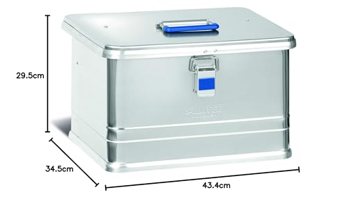 ALUTEC Aluminiumbox COMFORT 30 (Inhalt 30 l, Innenmaße (LxBxH) 400 X 300 X 248 mm, staub-/spritzwassergeschützt, Werkzeugbox, Aufbewahrungskiste, Gewicht 3,01 kg) 12030