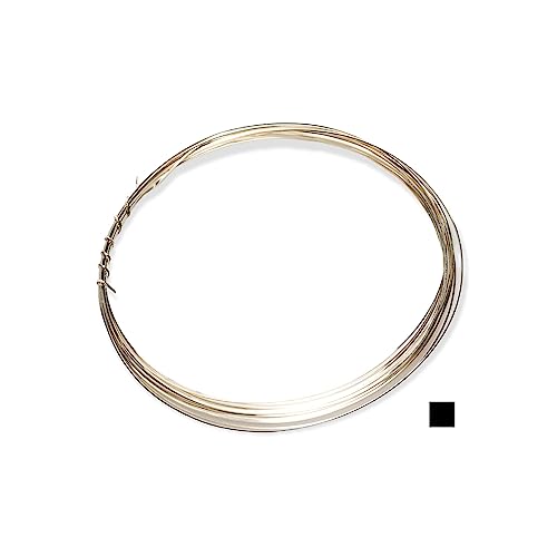 Alambre de plata de ley cuadrado calibre 18 para crear anillos y pulseras a mano
