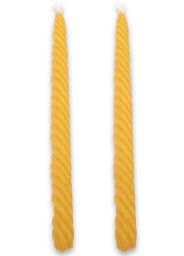 Zion Judaica Shabat - Vela en espiral de cera de abeja Havdalah de 12 pulgadas de alto, velas de fin de Shabat, velas de Motzai Shabat, velas Havdulah, velas Chuppah