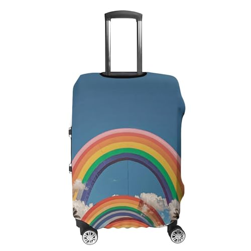 Beautiful World Rainbow Luggage Cover Protector - Travel Suitcase Sleeve with Dual-Sided Prints, Universal Fit 18-32 Inch, Washable Anti-Scratch Travel Baggage Cover S4