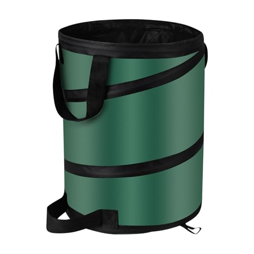 Image of Camping Trash Can, Pop Up Collapsible Garbage Can, 10 Gallons, Foldable Recycle Bin Made of 600D Oxford Cloth for Gardening, Camping and Home Storage (Green)