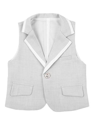 Image of CHICTRY Baby Boy Formal Suit 6 Pieces Set Wedding Christening Baptism Outfit Gentleman Clothing Suit