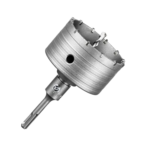 SALI Scie Cloche Beton Couronne de Forage 100mm SDS Plus M22 Filetage Couronne Carotteuse Foret Tige 110mm Foret Pour Scie Murale Set de Scies Cloche pour Maçonnerie...