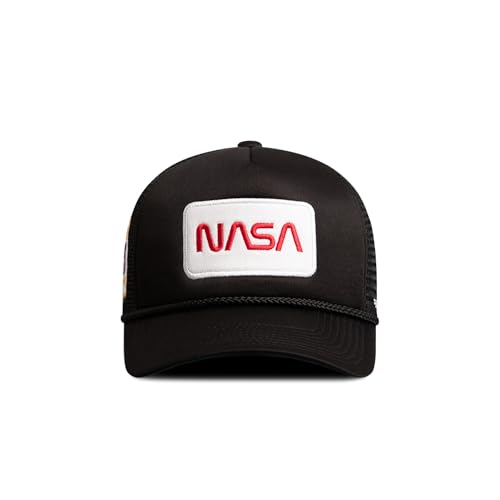 FIELD GRADE Skylab NASA Trucker Hats (US Alpha One Size Black Foam - 25th Anniversary)