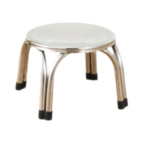 AFXGUSD Taburetes Apilables para Aula, Taburetes de Acero Inoxidable para Niños Y Adultos, Taburetes Redondos de Metal, Muebles para Oficina Y Comedor, 22cm