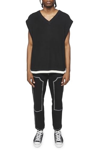 Forever 21 Men's Contrast-Hem Sweater Vest4