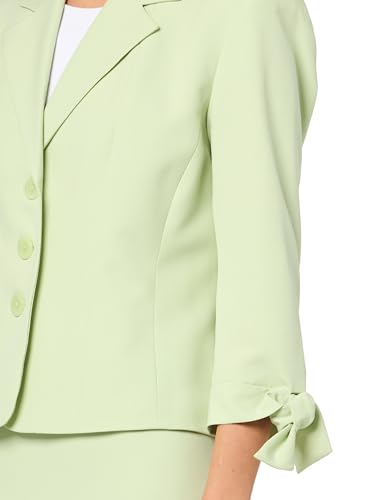 Le Suit Women's Celery Green Petite Jacket & Skirt Suit for Professional Style | Size 12P - Image 4