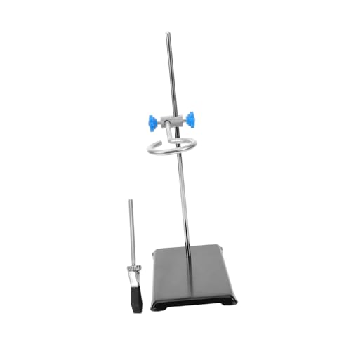 STOBAZA Laboratory Supporting Tool Multipurpose Holder Stainless Adjustable Clamps Stand Metalware Modern for Labs Instrument Supports Flask Clamp Test Tube Clamp Black Iron