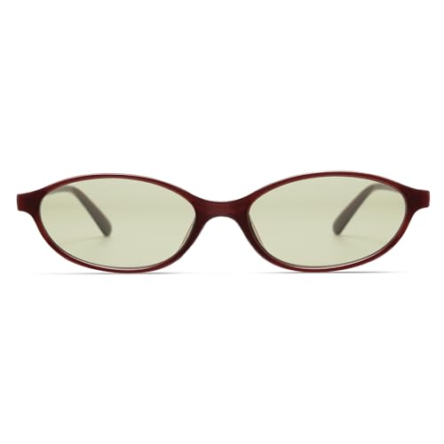 Retro Oval Sunglasses for Women Trendy Small 90s Style Vintage Narrow Cat Eye Frame GM96032