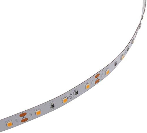 LEDWolesalers 12V 48W High-Output High-CRI 16.4-ft Flexible LED Strip with 300xSMD2835 UL-Listed, Warm White 2700K, 20120WW-27K