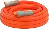 YAMATIC Heavy Duty Garden Hose 5/8 in x 30 ft with Swivel Fitting, Super Flexible Water Hose, All-weather, Lightweight, Burst 600 PSI