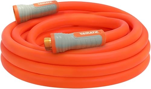 YAMATIC Heavy Duty Garden Hose 5/8 in x 30 ft with Swivel Fitting Super Flexible Water Hose All-weather Lightweight Burst 600 PSI