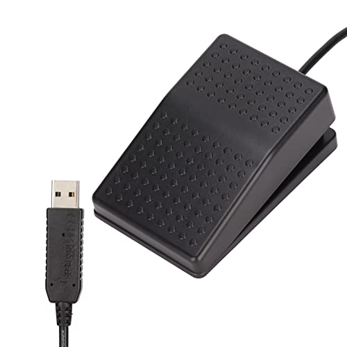 USB Single Foot Pedal,USB Foot Switch One Key Footswitch Mechanical Switch with Indicator Light Standard Programmable PC Keyboard Device