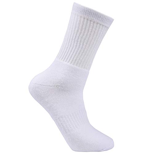 3 Pairs Seamless Toe Finest Combed Cotton Cushioned Arch Support Crew Sports Socks, Gift Set