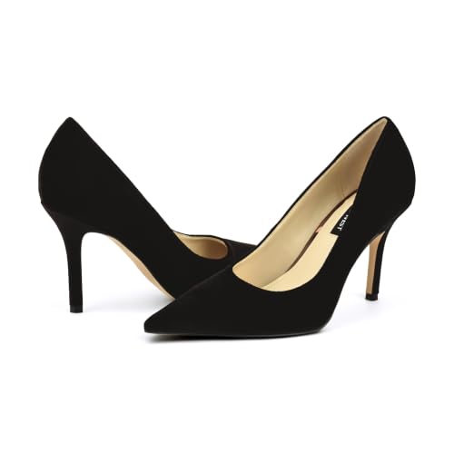 Image of Nine West Women's Gemmha Pump, Dark Brown Velvet 200, 5.5
