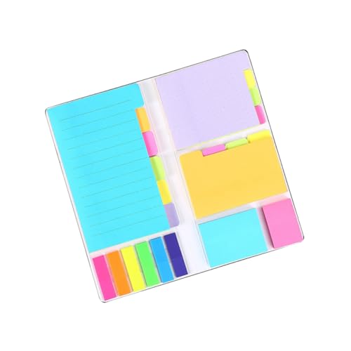 HIAKDOFT 彩色メモステッカー 滑らかな書き心地 便利な撕り取り可能付箋 ホームオフィス学校向け タスク管理や類に
