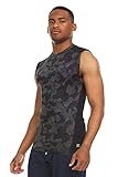 Russell Athletic Mens Short Sleeve Dri-Power Fitted Not Tight Muscle, Black BIO CAMO, XX-Large