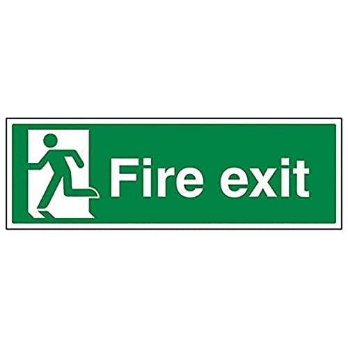 V Safety Eco Friendly Fire Exit - Final Fire Exit Man Left - 600 X 200mm, Multi, 600x200mm