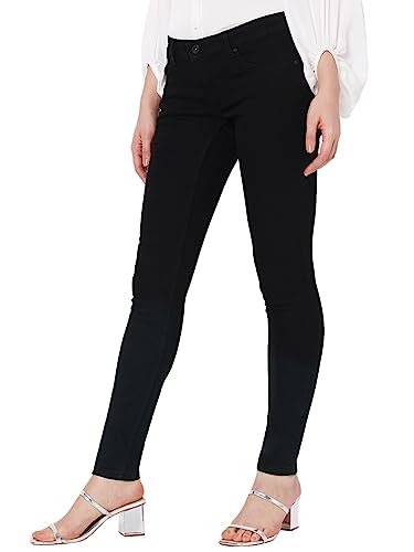 Image of Vero Moda Women Black Low-Rise Stretchable Jeans