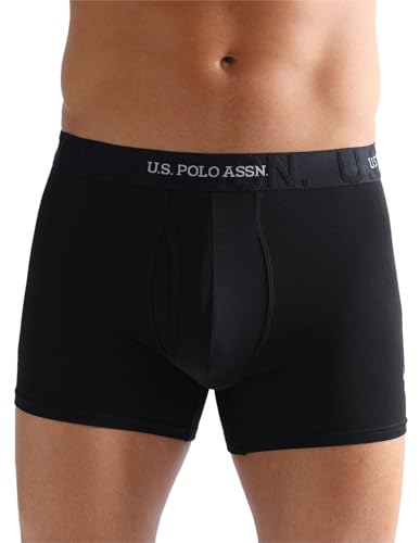 Image of U.S. Polo ASSN. Mens ET007 Anti Microbial Essential Long Underwear Trunk with Pouch Opening -Pack of 1