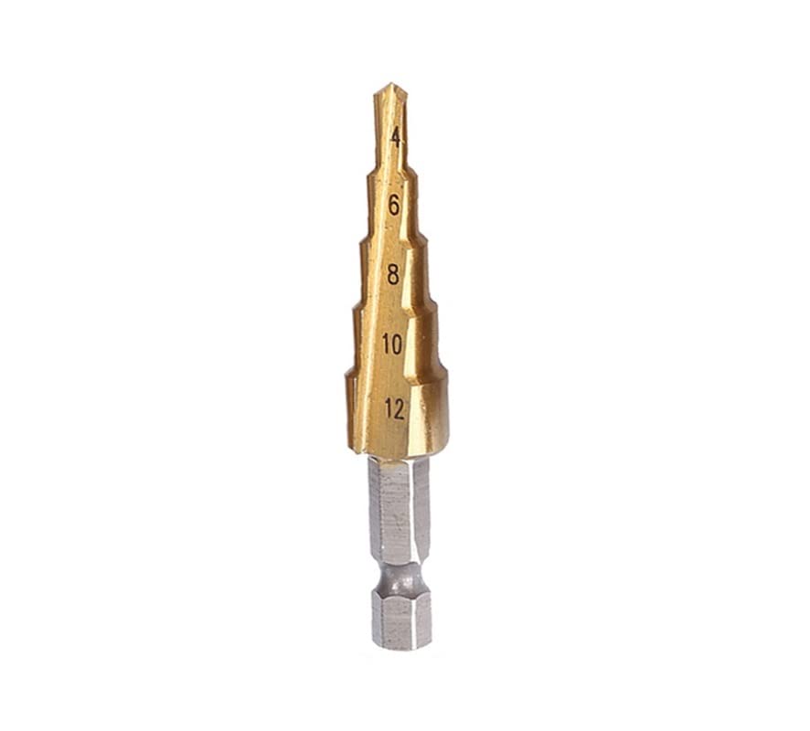 BAtlam 1/3PCS 4-20mm 4-12mm 4-32mm Afilador de Brocas escalonadas Brocas de Metal Juego de Brocas Etapa Perforación escalonada multifunción Cónica Carpintería (Size : Gold 3PCS) (Gold 4)