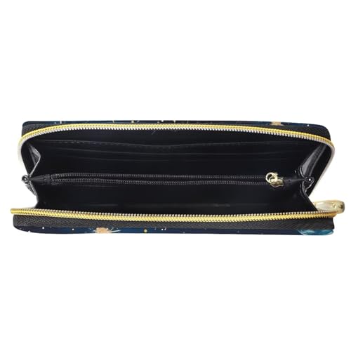 AFPANQZ Purse Slim Long Wallet Cash Coin Card Organizer for Women Girls Large Handbag Casual Clutch Card Holder Leather PU Wallet4