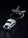 TROIKA Light Beetle 1964 - KR16-40/CH - Keyring Volkswagen car, with White LED Light - cast Metal- Shiny - Chrome Plated - Silver
