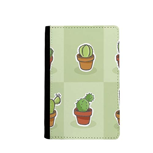 Étui passeport cactus et plantes grasses multicolore protège-document de voyage de 3.7x5.8 pouces
