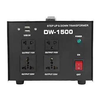 Ubersweet 1500W Transformer, Boost Voltage Regulator High Efficiency Low Frequency for Electric Equipment (EU Plug)