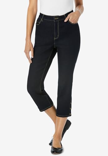 Woman Within Plus Size Comfort Stretch Denim Capri3