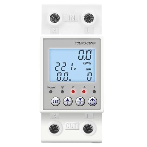Disjoncteur compteur d'énergie connecté pour éviter les surcharges 63A
