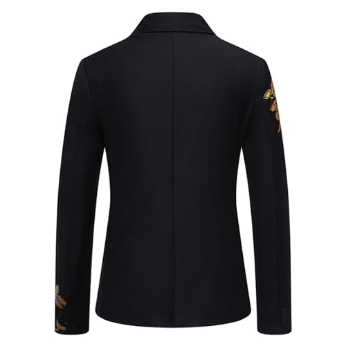 Mens Floral Blazer Stylish Notched Lapel Suit Jacket 1 Button Slim Fit Printed Tuxedo for Party Dinner Wedding3