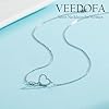 VEEDOFA Silver Necklaces for Women, Infinity Sterling Silver Necklace, Silver Pandents, Silver Heart Necklace, Cubic Zirconia Ladies Necklaces, Necklaces for Women #4