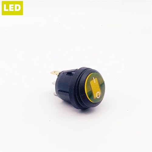 Interruptor de botón redondo KCD1 amarillo para lámparas y proyectos de hogar 2