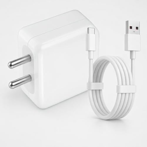 Image of ZYBUX 65W Fast Charging Adapter with Type-C to USB-A Cable | Compatible with Realme 16|16t|16pro+|16pro|15x|GT8pro|GT7|GT7t|Narzo100lite|power|90|90x|15|15pro|C75|C83|C85|C71 and other type c devices.