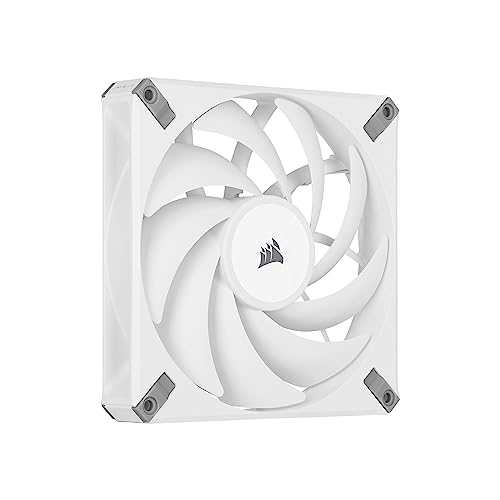 Corsair AF140 ELITE, Ventilateur Haute Performance 140mm PWM à Palier Fluido-Dynamique Avec Technologie AirGuide (Faible Bruit, Support du Mode Zero RPM) Single Pack - Blanc Corsair AF140 ELITE, Ventilateur Haute Performance 140mm PWM à Palier Fluido-Dynamique Avec Technologie AirGuide (Faible Bruit, Support du Mode Zero RPM) Single Pack - Blanc
