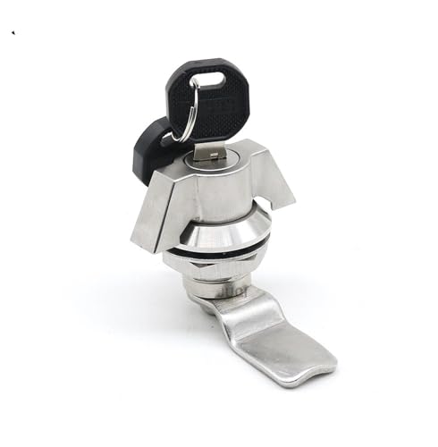 Cabinet Lock 304 Stainless Steel T-Handle Lock Tongue Lock Industrial Electrical Instrument Box Lock with 2 Keys 1Pcs