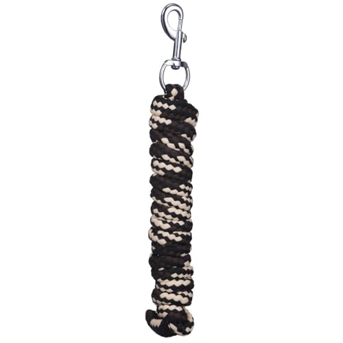 Tough1 8ft Braided Soft Cotton Lead - Black/Tan/Brown