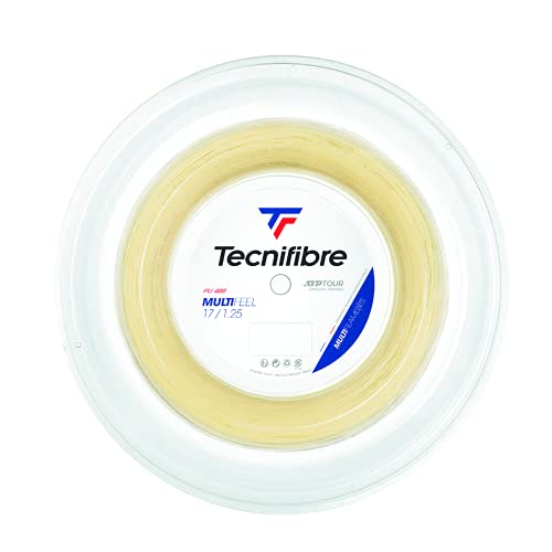 Tecnifibre Unisex – Adult's rolle 200M MULTIFEEL 1.25 Tennis Strings, Natural