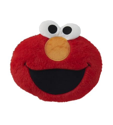 United Labels Sesame Street Cojín Elmo 28 x 24 cm, rojo, cojín de sofá de peluche, cojín decorativo para fans