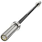 POWER GUIDANCE Chrome Olympic Barbell Bar, 2 Inch Weight Bar for lifting, Hip Thrusts,Universal Strength Training Bars ​4ft/5ft/6ft