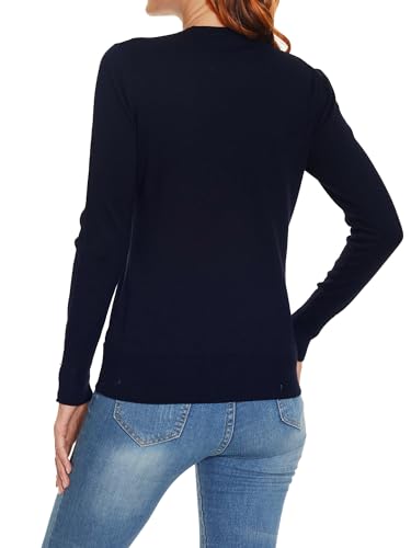 Image of Spicy Sandia Women's Long Sleeve Crewneck Sweaters Dressy Casual | Striped or Solid Available, Classic, Business Casual Tops for Office Work