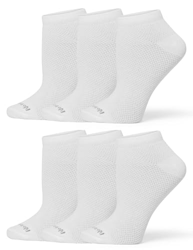 Image of no nonsense Women's Cushioned Mesh Quarter Top Ankle Socks - Premium Comfort for Women