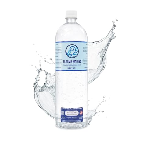Plasma Marino Hypertonic Marine Liquid Bioactive Ocean Deep Sea Water from Atlantic Ocean Vortex Mineral-Rich water bottle Alternative for Daily hydration drinks Electrolytes Natural mineral Concentrate Large Size 1000 ml